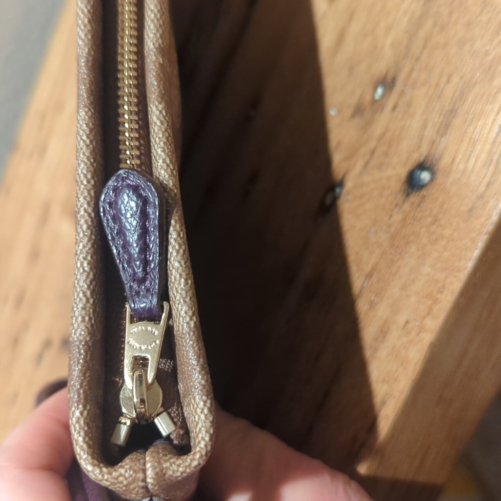 Coach Tan Signature Wristlet - Picture 6 of 9